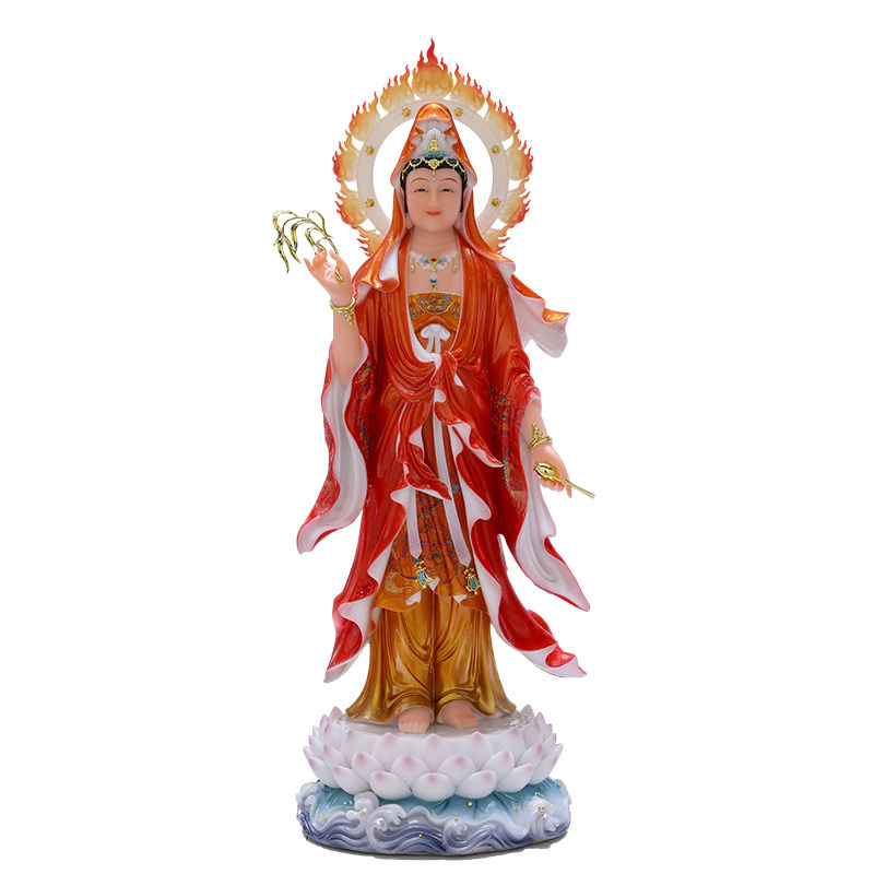 康盛汉白玉中式供奉摆件西方三圣