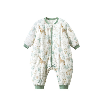 儿童连体睡衣冬加厚宝宝夹棉保暖