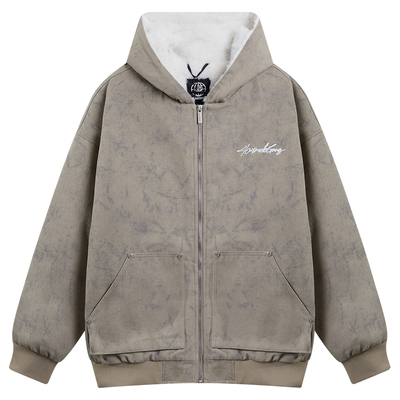 404MOB座山雕加厚加绒棉服夹克