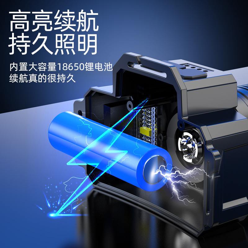 跨境智能感应头灯头戴式P50灯电显户外工作头灯灯钓鱼led矿灯强光