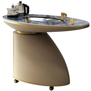 Mobeier 轻奢移动茶水柜茶台桌烧水壶一体功夫阳台岩板小茶车