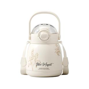 Vanow铃兰保温杯大容量女学生上学专用杯子2025新款儿童吸管水壶