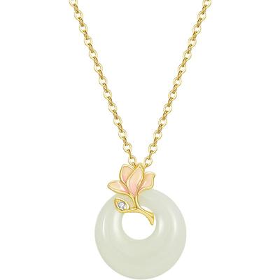 JAY和田玉平安扣项链节日礼物