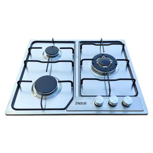 臻雀不锈钢三眼燃气灶台嵌两用猛火三头炉灶具欧式天然气节能炉灶