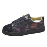 欧洲站轻奢潮牌男女情侣款水钻红唇休闲鞋吻痕CL运动板鞋小白鞋