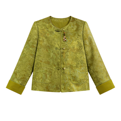 中年妈妈国风优雅盘扣上衣外套