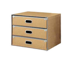 博歆收纳收纳箱桌面北欧简约环保文具办公多功能硬纸板拍摄收纳盒