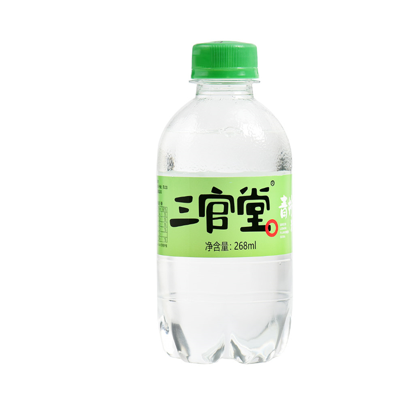 成都网红饮料三官堂青柠味汽水268ml*8瓶白桃乌梅果味碳酸饮料