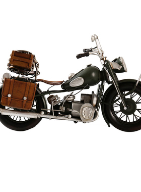 复古工业风摩托车客厅装饰摆件