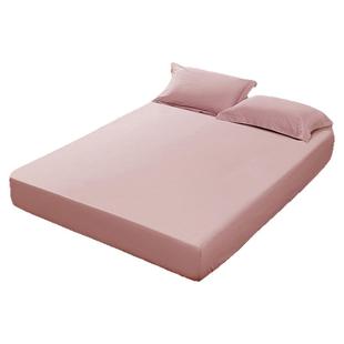 富安娜家纺床品纯棉单件床笠床单纯色床罩床垫套罩防滑固定床套罩