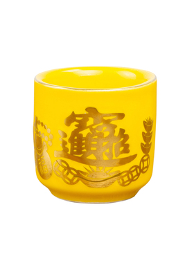 佛前酒杯仙家拜神招财红色黄色