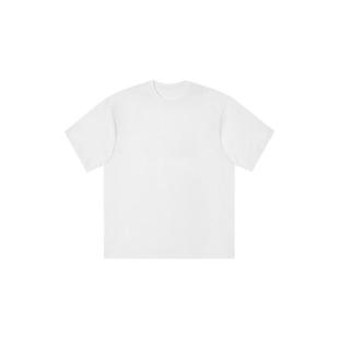 美式重磅纯棉260g白色短袖T恤男宽松情侣纯色2026新款简约打底衫