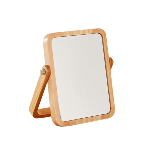 实木梳妆镜子台式中式简约化妆镜便携桌面镜办公可折叠学生宿舍