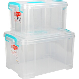 禧天龙收纳箱6640家用小号塑料箱手提箱6641加厚有盖整理箱医药箱