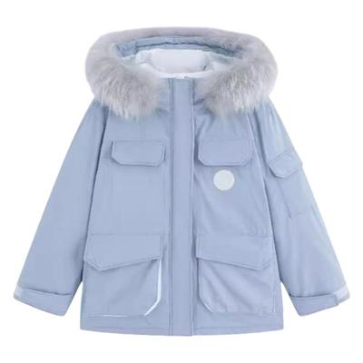 特大码小个子工装羽绒服女冬外套