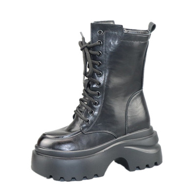 内增高10CM显瘦显高马丁靴女短靴