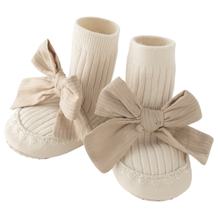 乖奇熊女宝宝可爱超萌学步鞋软底防滑秋冬婴儿鞋子地板袜鞋袜四季