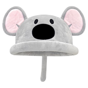 日系甜美可爱树袋熊套头帽女秋冬保暖卡通动物百搭显脸小包头帽子