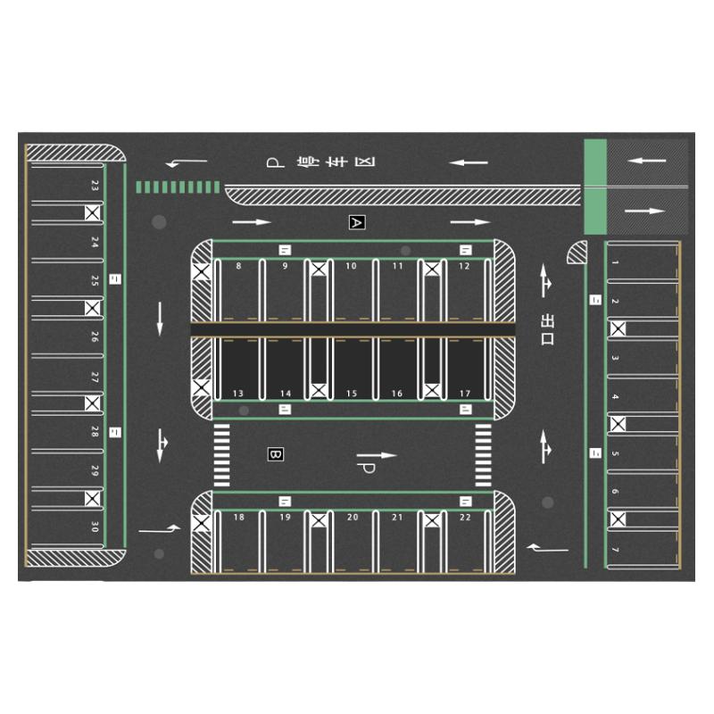 地垫停车场儿童爬行游戏赛道公路交通定制幼儿园卡通早教卧室地毯