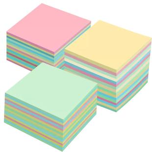 便利贴学生用便签纸高颜值创意ins便签贴纸有粘性可粘贴n次标记贴可撕彩色小本子便携备忘记事留言小条便条纸