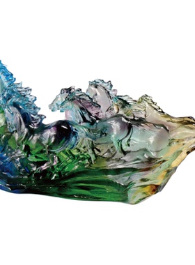 tittot琉园琉璃马摆件玄关装饰