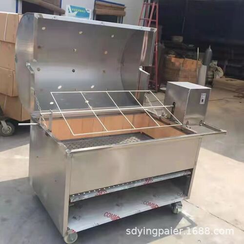 燃气无烟烤羊腿炉子自动翻转液化气无烟羊排烧烤炉烤兔鱼鸡全羊炉