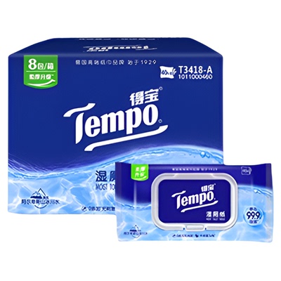 Tempo纯水湿厕纸实惠装40片8包
