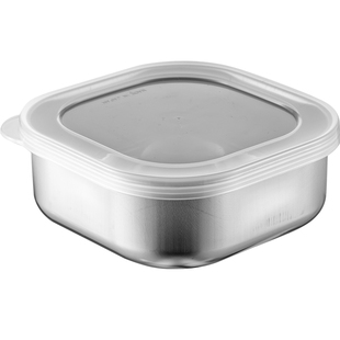 日本进口糙米饭分装盒不锈钢便携式小学生水果保鲜杂粮饭盒便当盒