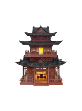 古建筑模型小房子摆件