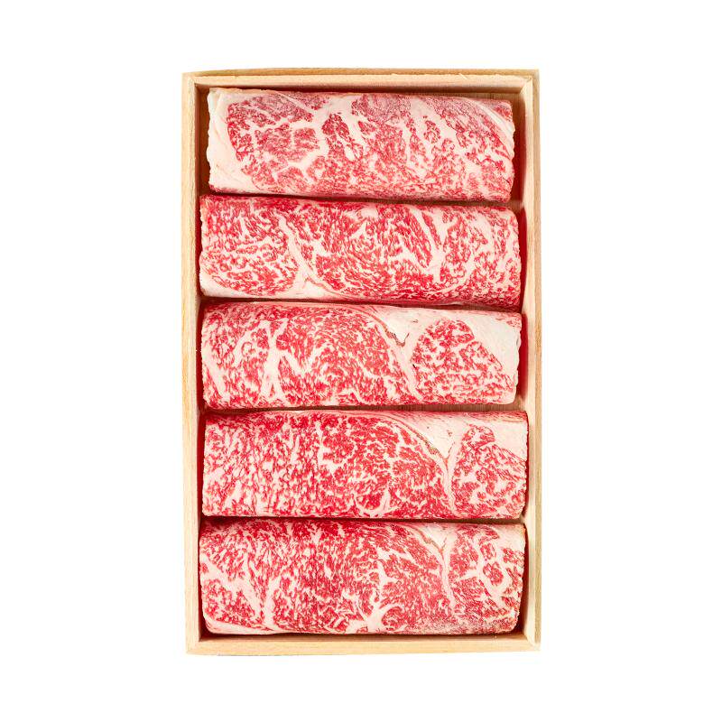 澳洲m9+眼肉和牛卷原切木盒包装