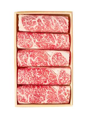 澳洲m9+眼肉和牛卷原切木盒包装