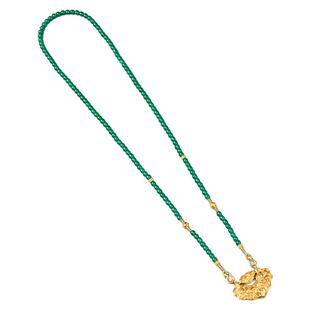 2024秋冬新款锦鲤锁配链黄金吊坠挂绳原创设计高级感链条毛衣项链