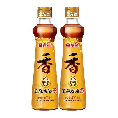 金龙鱼纯芝麻油调料油400ml×2瓶