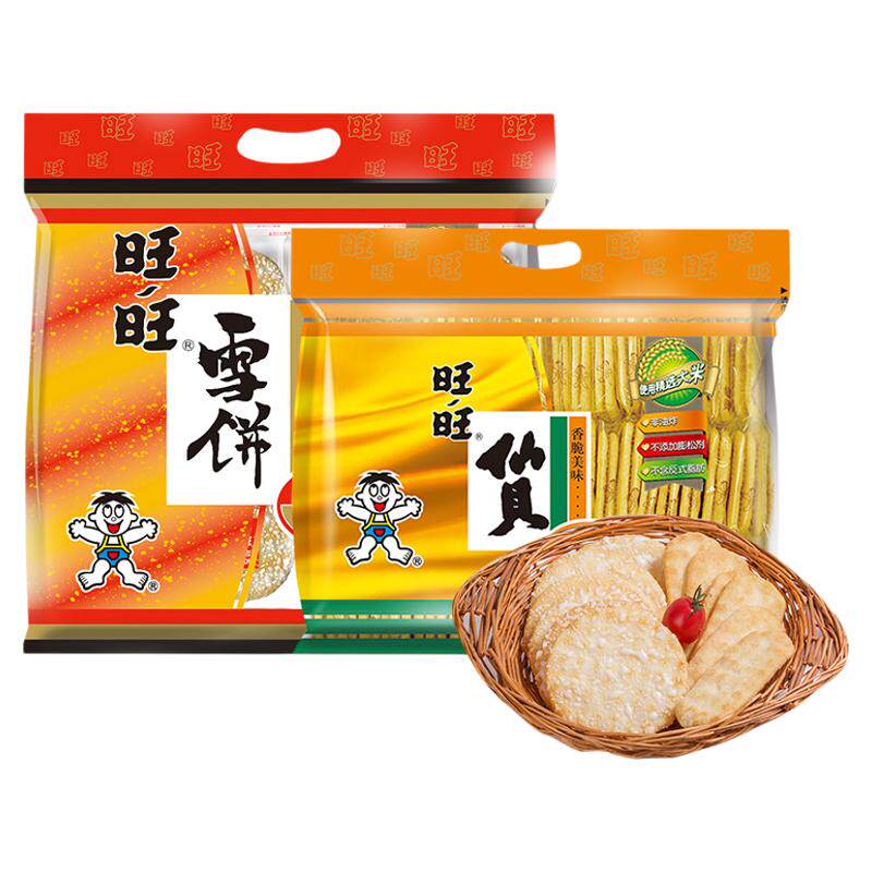 旺旺原味仙贝雪饼400g实惠家庭装