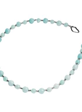 薰衣草紫薄荷曼波串珠项链