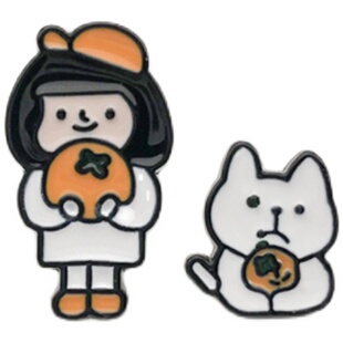 十周同款橘子猫胸针可爱日系卡通女孩橘子洲别针饰品包包配饰徽章