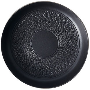 玩物志 跳刀 包银 黑铁时代盖碗壶承 手工陶瓷日式复古干泡盘