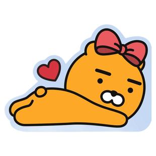 【现货】韩国kakao黄色卡通贺卡片附信封爱意感谢生日祝福卡套装