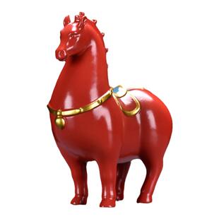 茶宠马到成功陶瓷摆件招财唐马茶玩中式喜庆红茶道茶具桌茶台装饰