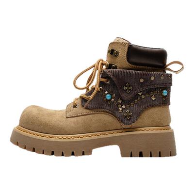 多嘴驴Donkey英伦风厚底大黄靴