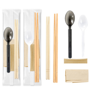 一次性筷子加长加粗四件套商用批整箱发质量好的高档三件套式竹筷