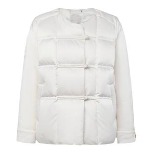 桑蚕丝高端羽绒服女短款重工亮片90鹅绒新中式国风2025冬外套女装