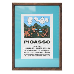 双面透明相框裱画框定制照片展示复古挂墙海报框亚克力a3玻璃木框