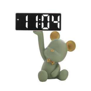 暴力熊时钟表摆台式电子闹钟桌面客厅数字钟表摆放式卧室家用摆件