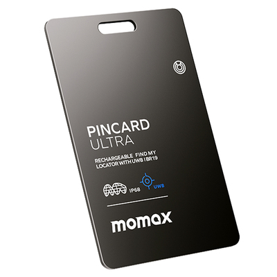 MOMAX摩米士适用于AirTag防丢器UWB精确查询迷你平替苹果认证追跟器定位器卡片防水钱包自行车手机小型防走丢