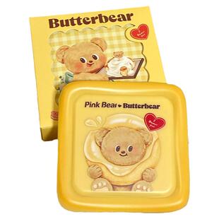 pinkbear皮可熊黄油小熊综合七色眼影盘联名软面包