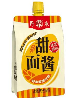 丹水甜面酱家用450g袋装酱香炸酱拌面挤挤烤鸭煎饼咸口厂家直发