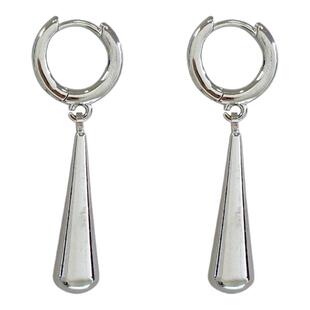 极简入冬！中性冷淡风水滴吊坠耳环女高级感气质耳钉个性耳饰男生