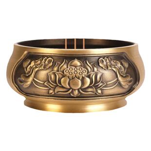 纯铜香炉家用室内熏香炉焚香炉香插供香上香檀香炉线香炉佛前佛具