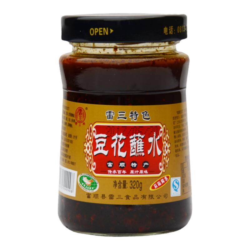 富顺雷三豆花蘸水320g红油辣椒酱
